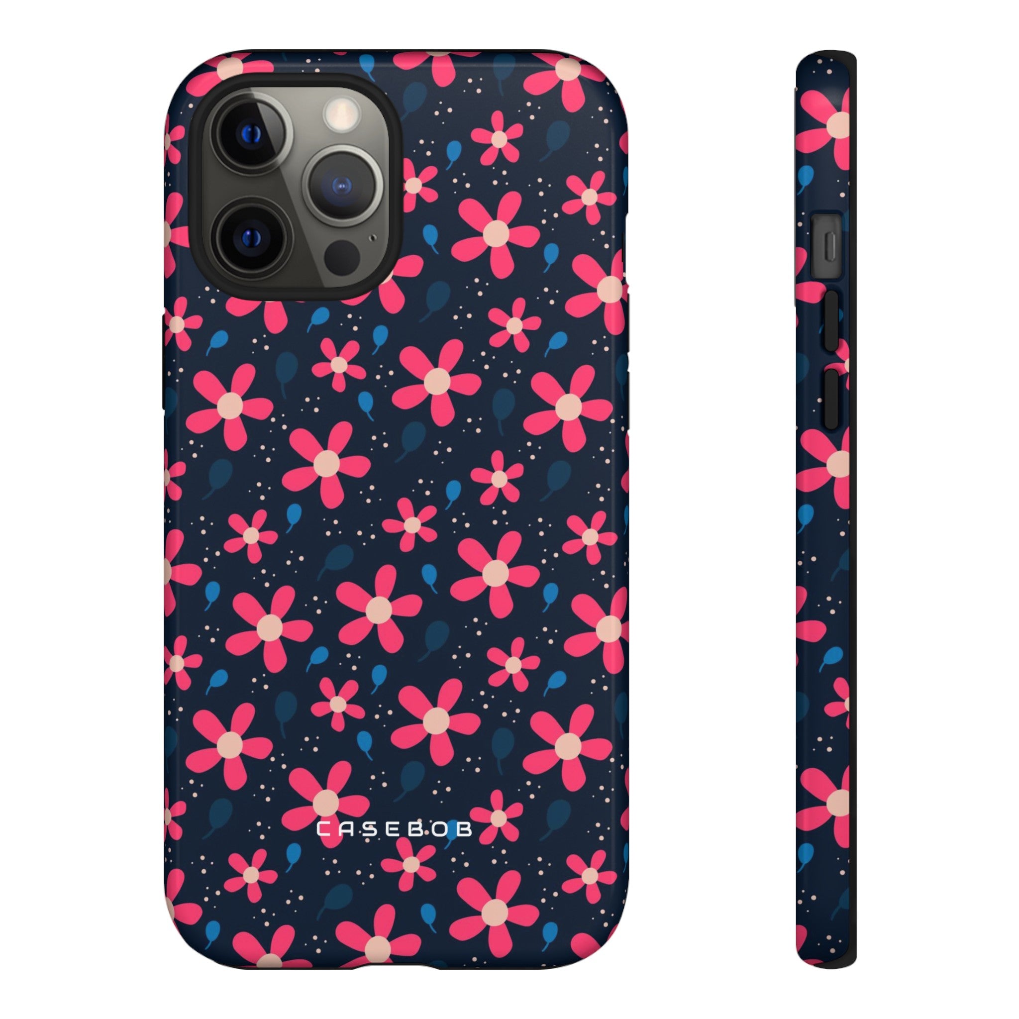 Pink Flower Pattern - Protective Phone Case