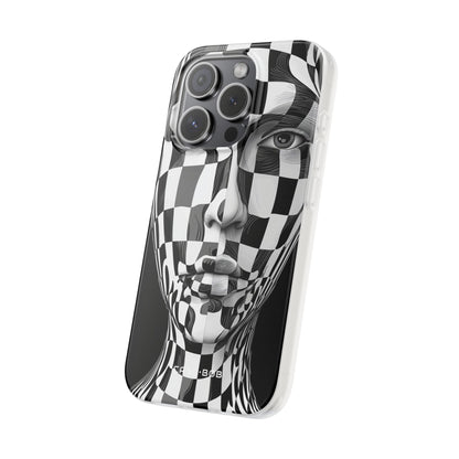 Checkered Face iPhone 15 Pro Case - Soft