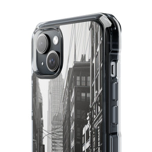 Noir Urban Serenity - Phone Case for iPhone (Clear Impact - Magnetic)