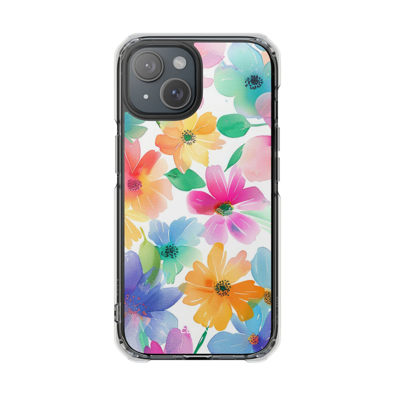 Vibrant Floral Impression iPhone Case - Impact