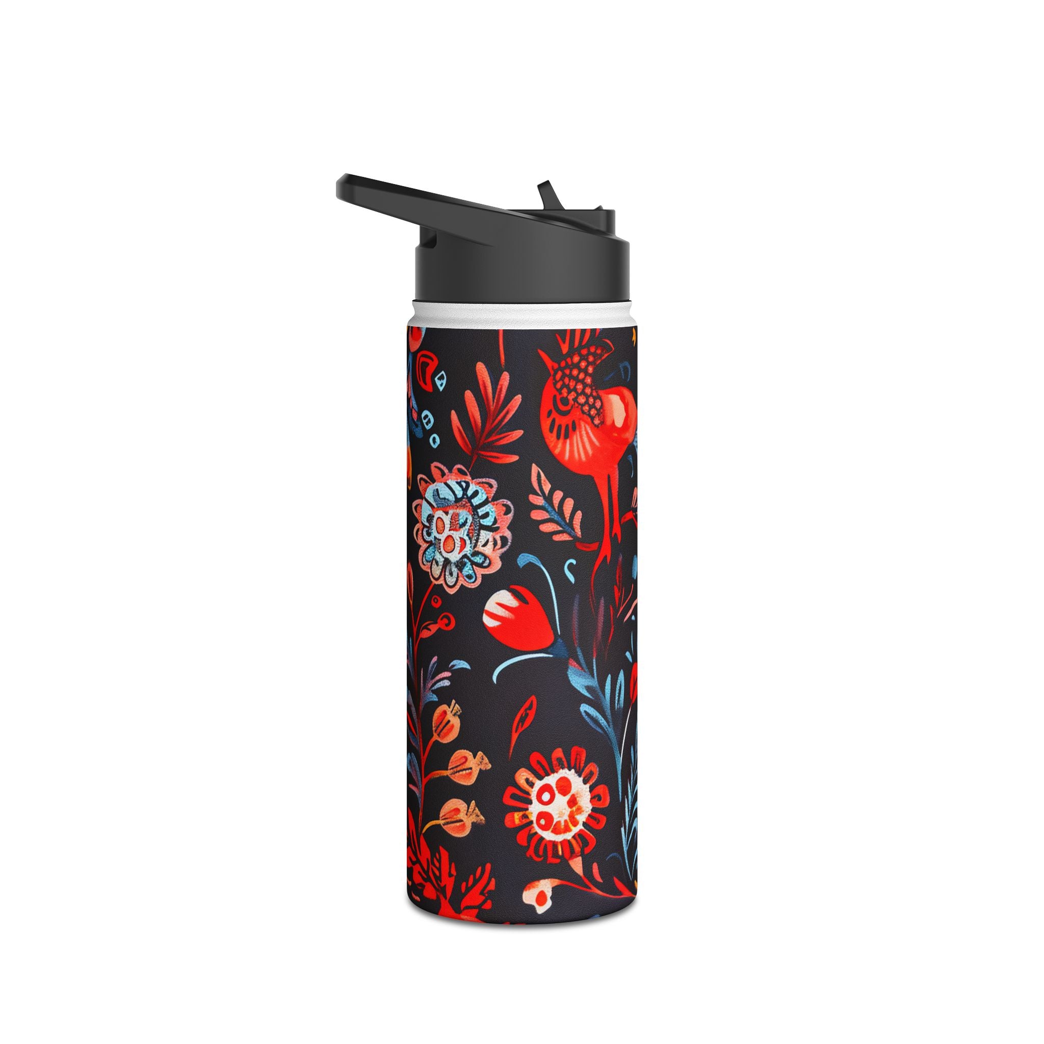 Folk Bird Flame - Stainless Steel Water Bottle