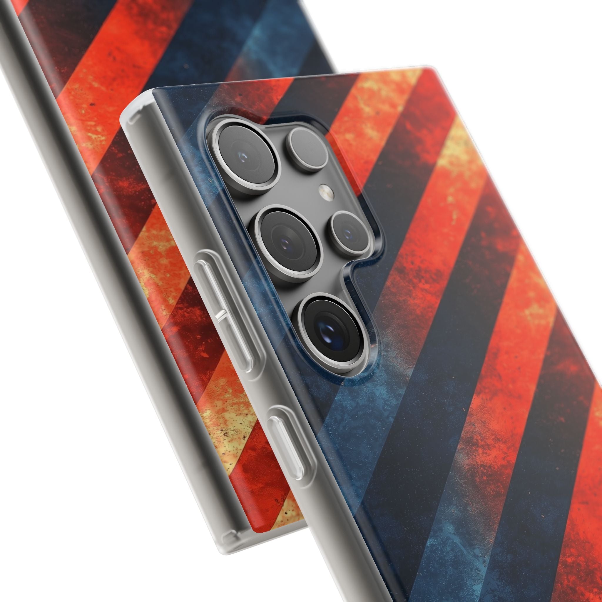 Diagonal Stripes Blaze Samsung S24 Ultra Case - Soft