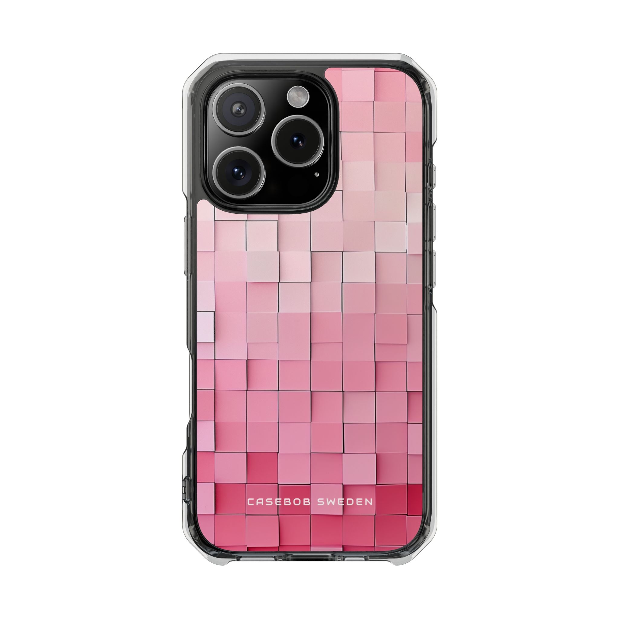 Gradient Pink Mosaic iPhone 16 - Transparente, stoßfeste Handyhülle