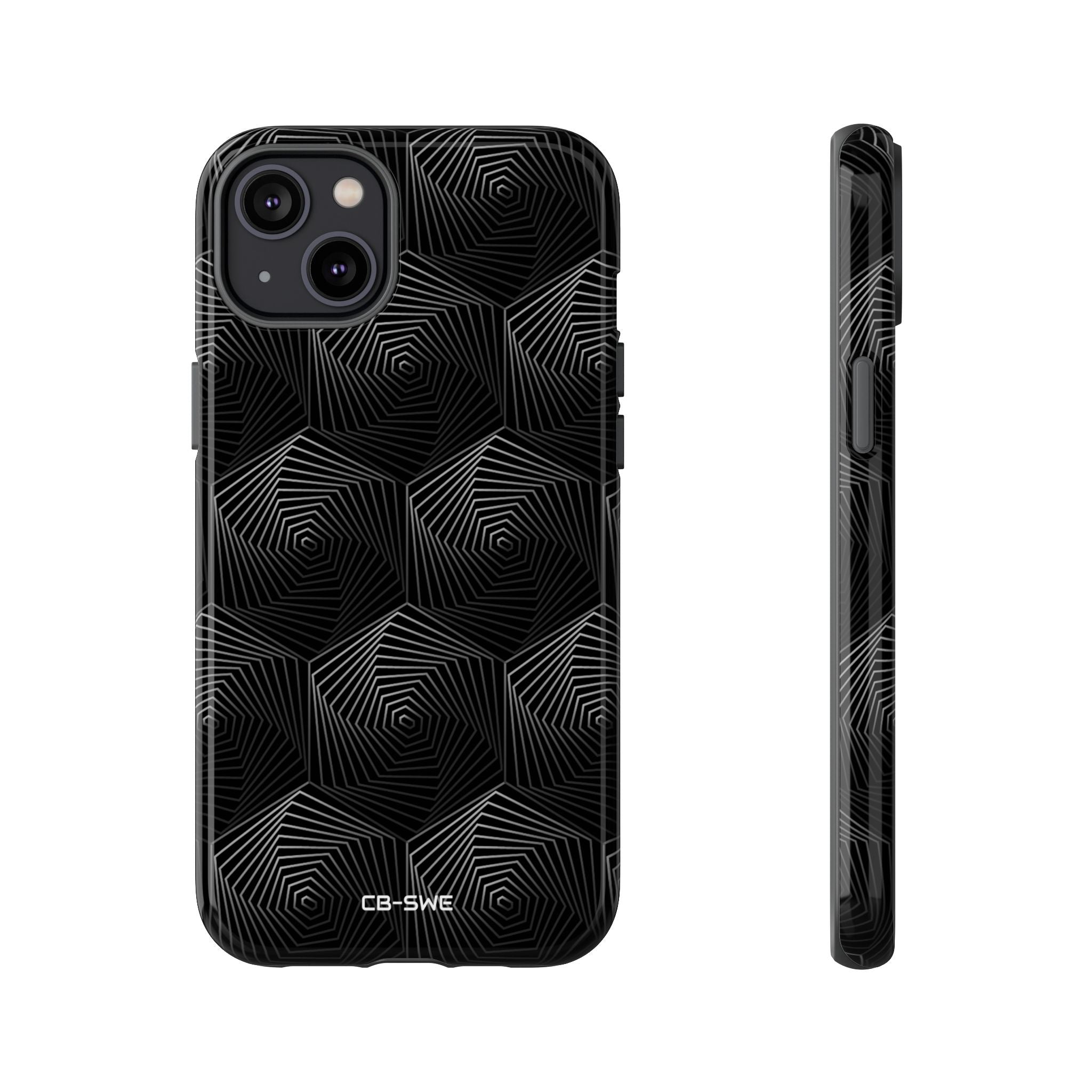 Geometric Spiral Illusion - iPhone Case
