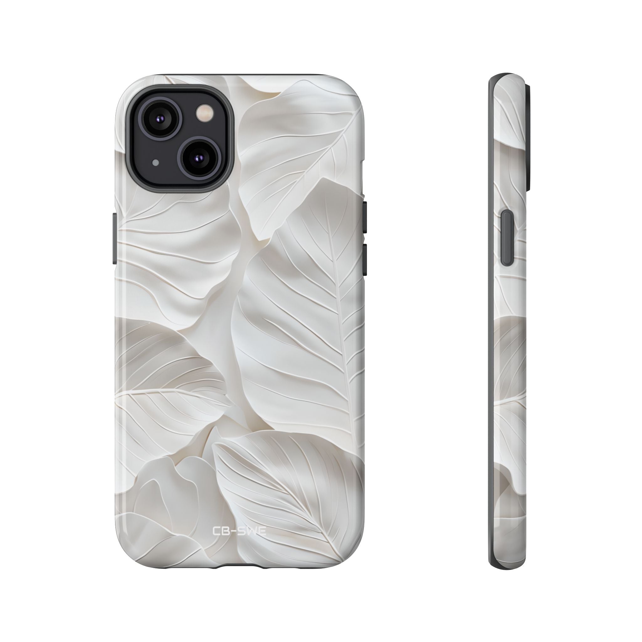 Elegant Leaf Relief - iPhone Case