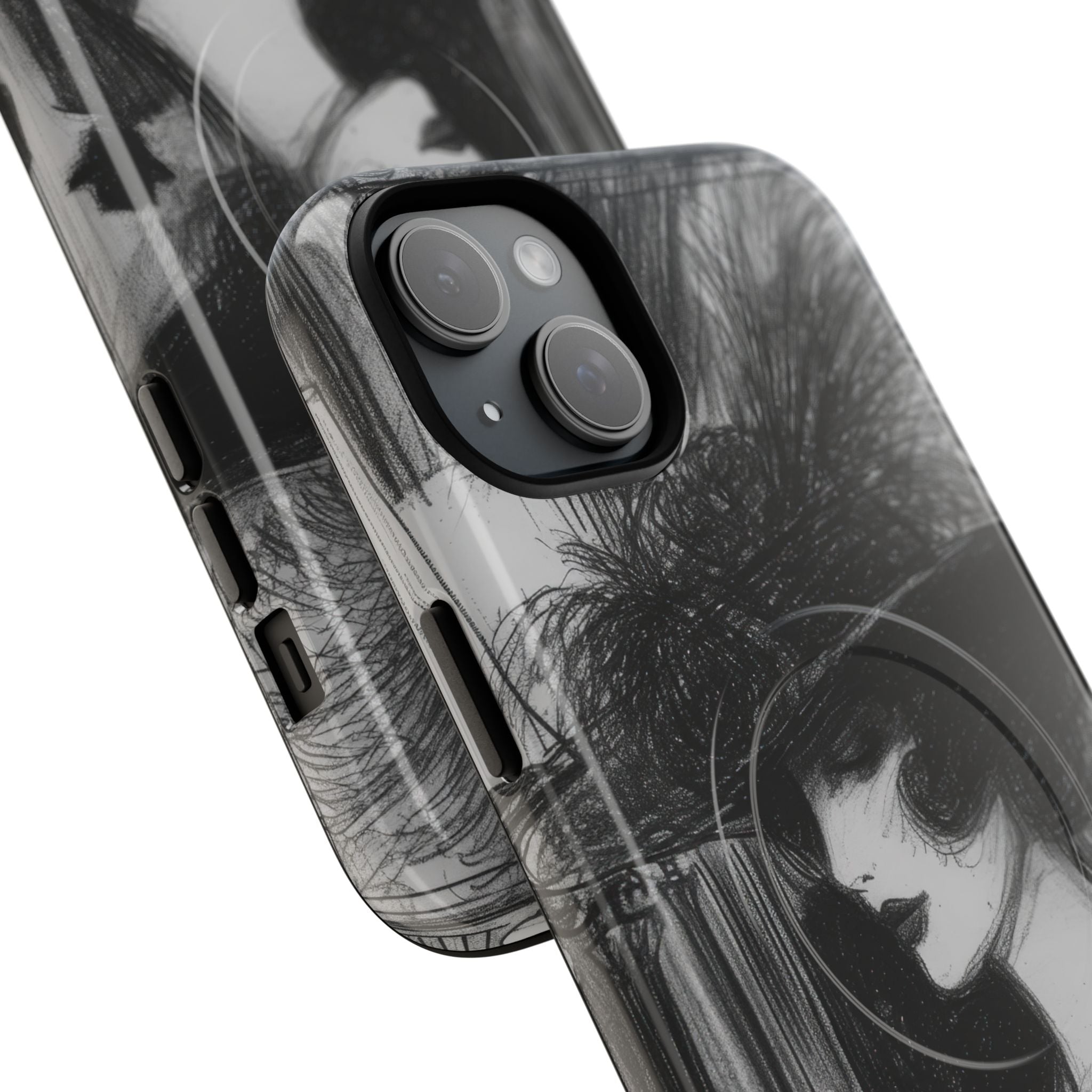 Vintage Feather Elegance iPhone 15 - Tough+
