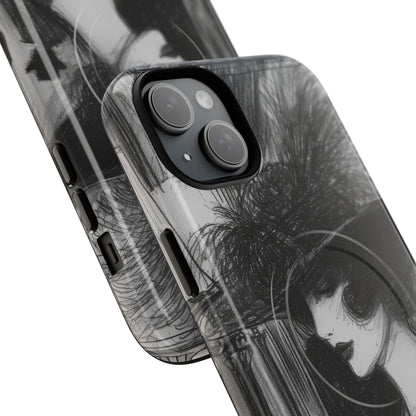 Vintage Feather Elegance iPhone 15 - Tough+