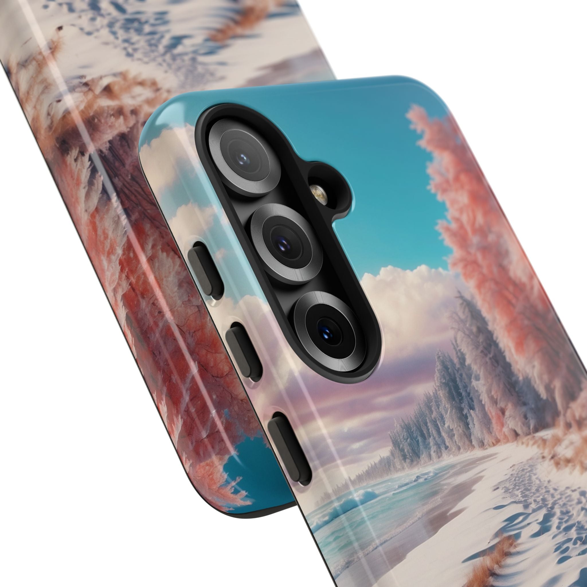 Snowy Footprints Samsung S25 Case - Tough