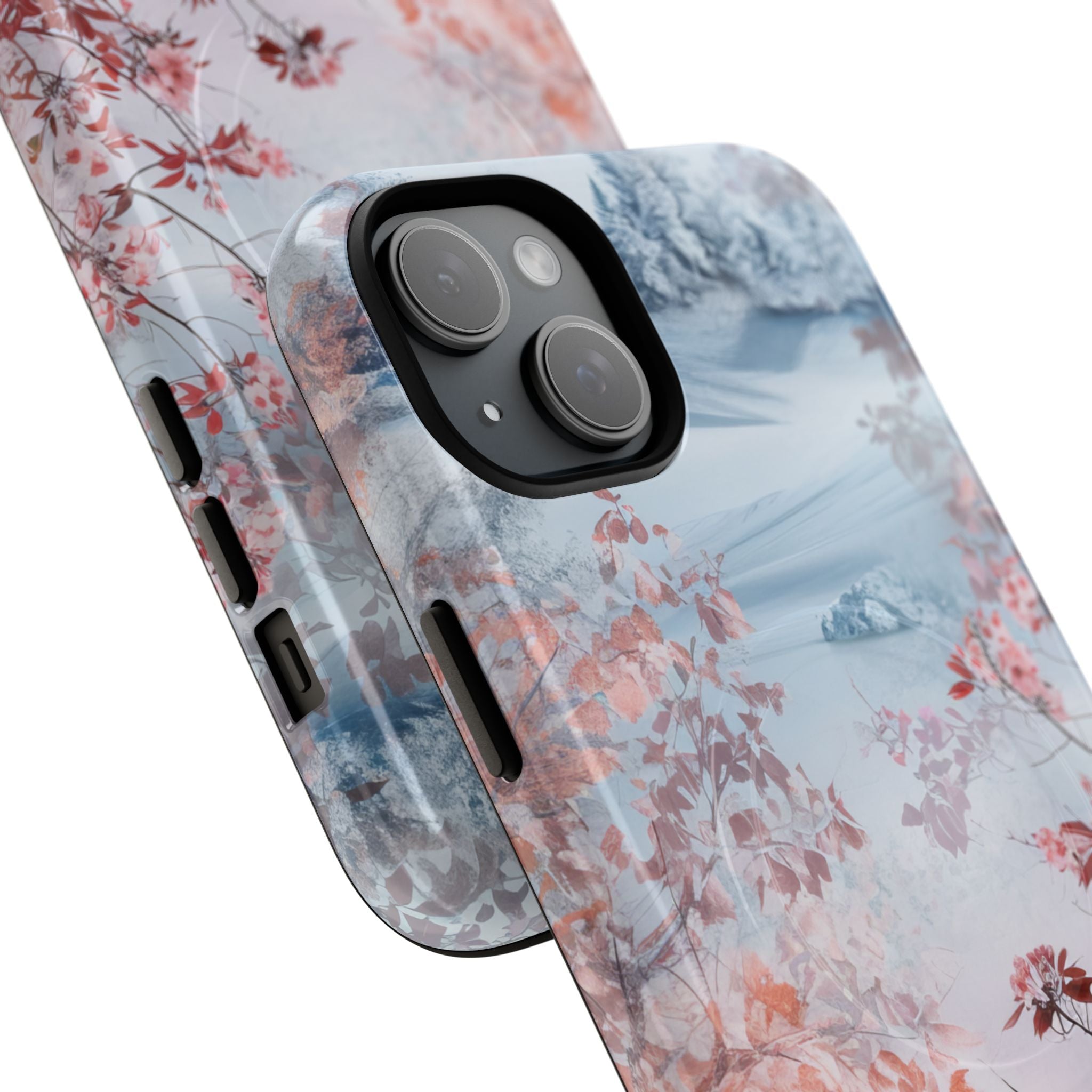 Floral Serenity Case - Tough + MagSafe® iPhone 15 Phone Case