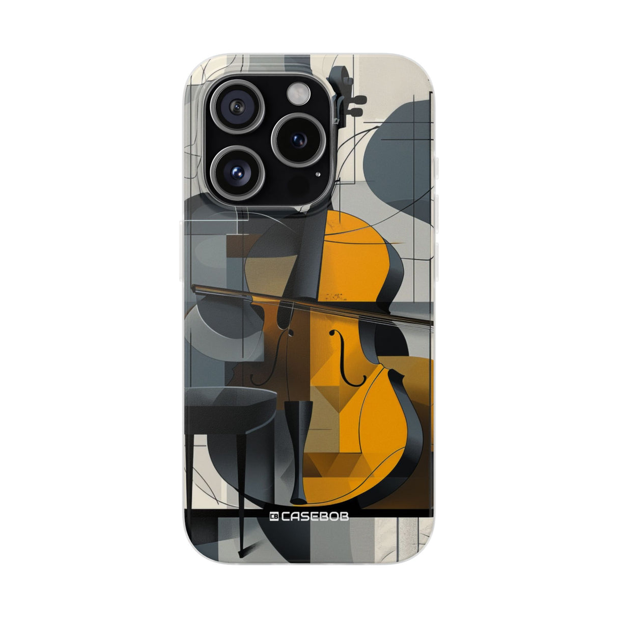 Cello-Abstraktion | Flexible Handyhülle für iPhone