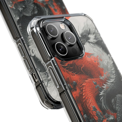 Twin Dragons Crimson iPhone 14 Pro Max Case - Impact