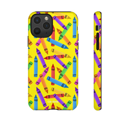 Crayons Scatter Playfully - iPhone Case