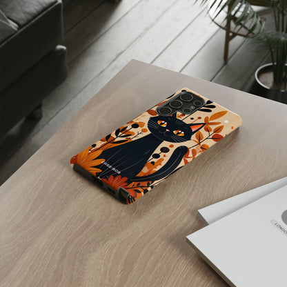 Black Cat Glow Samsung S22 Ultra Case - Tough