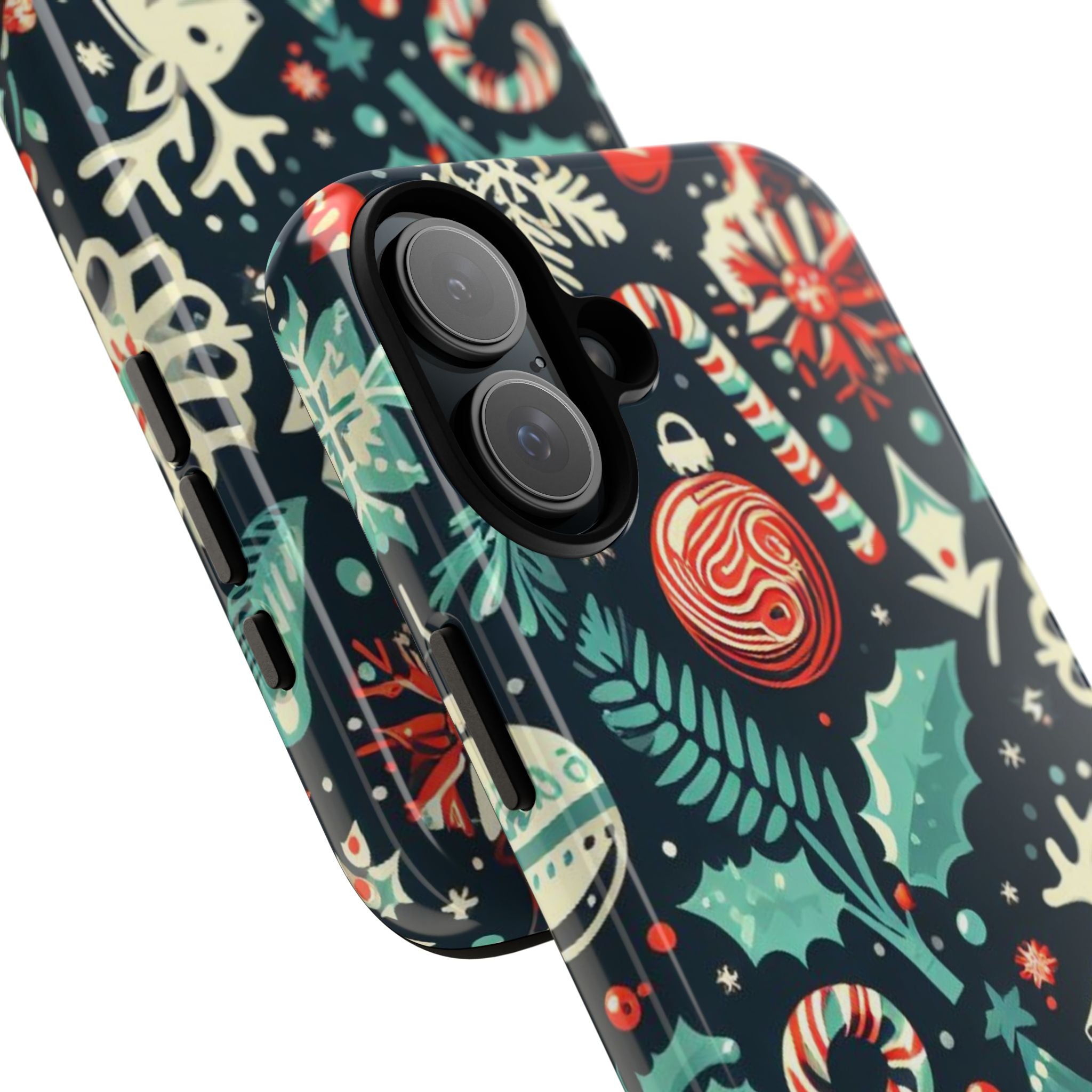 Festive Snowflakes Dance - iPhone Case
