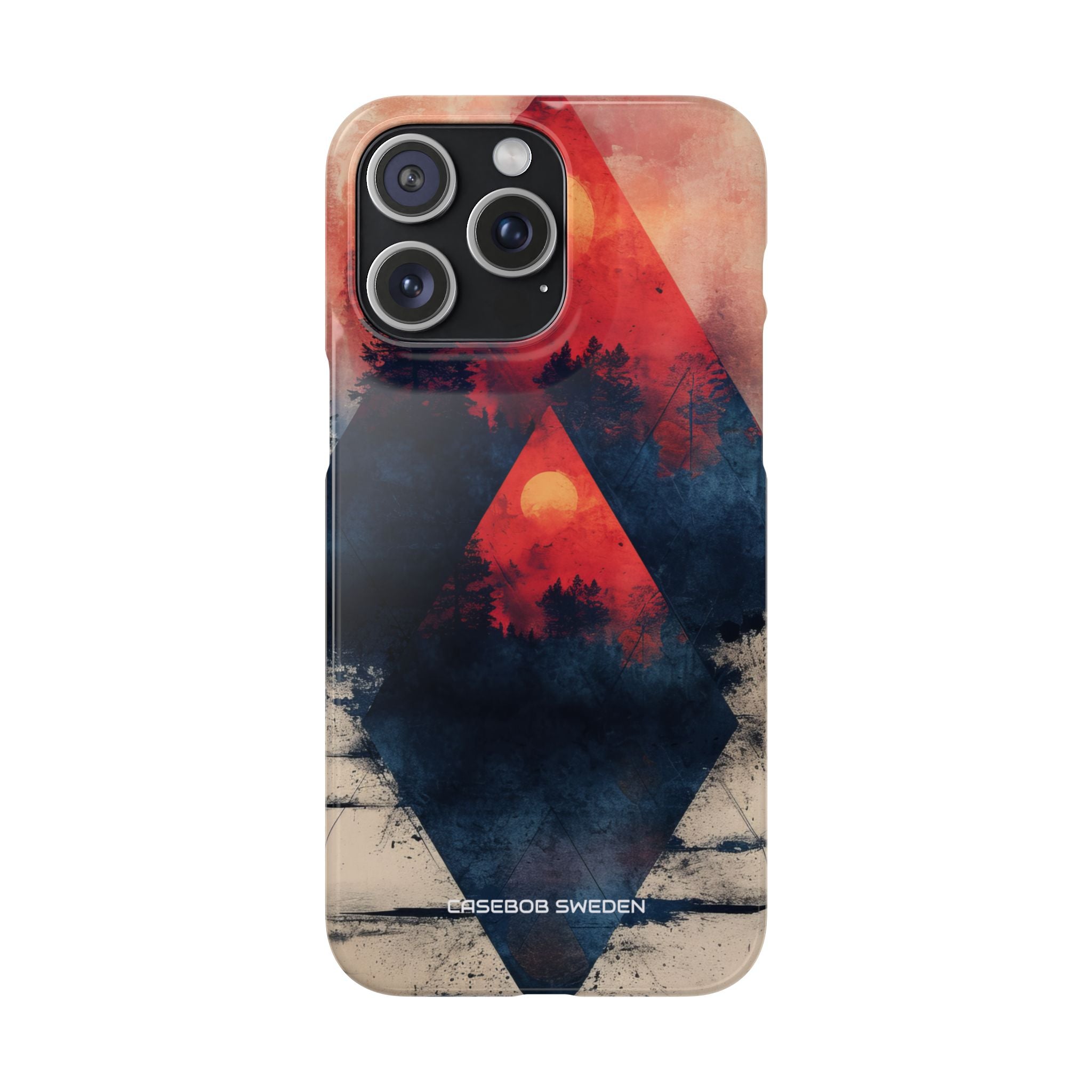 Red Sky Serenity - Slim iPhone 15 Phone Case