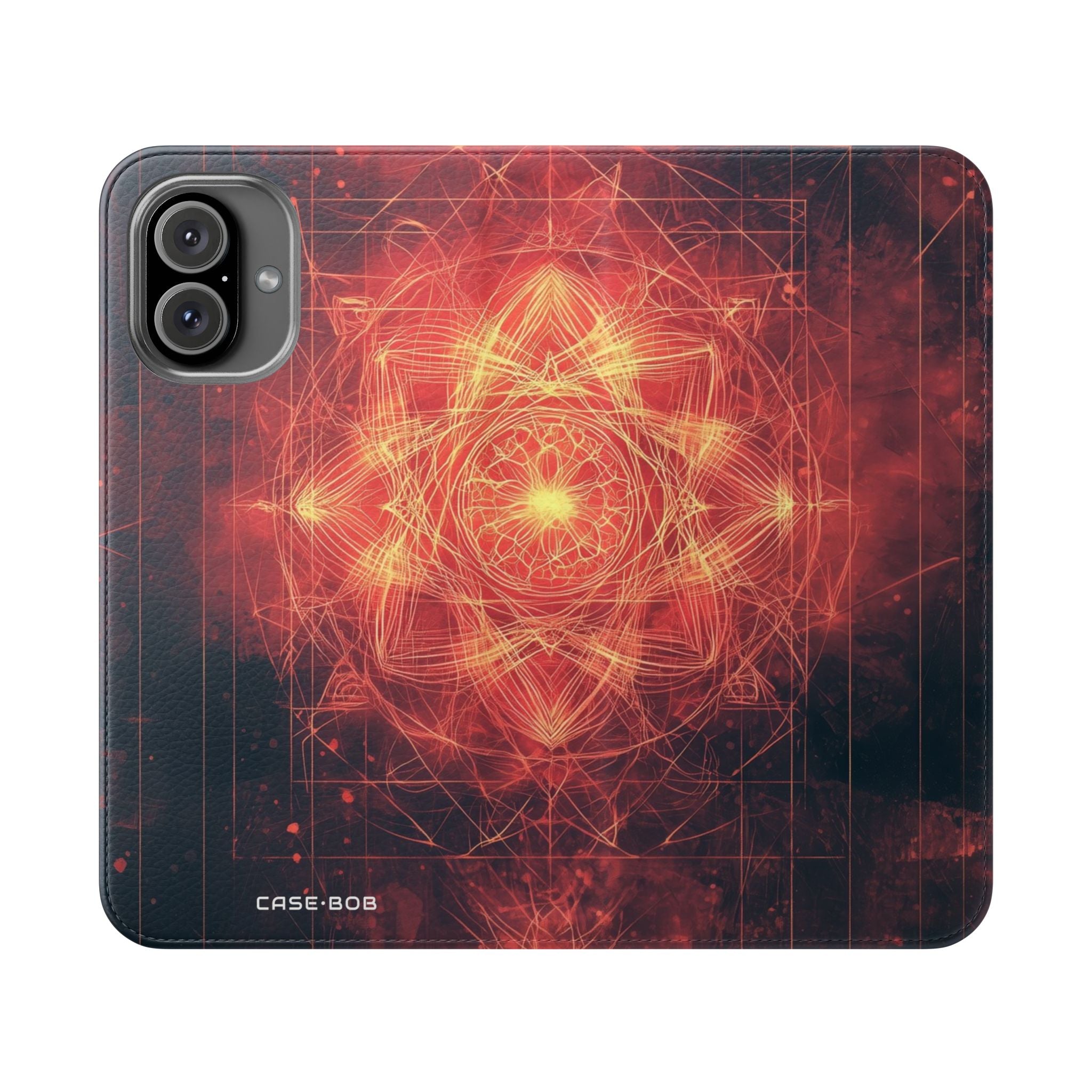 Gloeiende Mandala - iPhone 16 Plus Case - Portemonnee