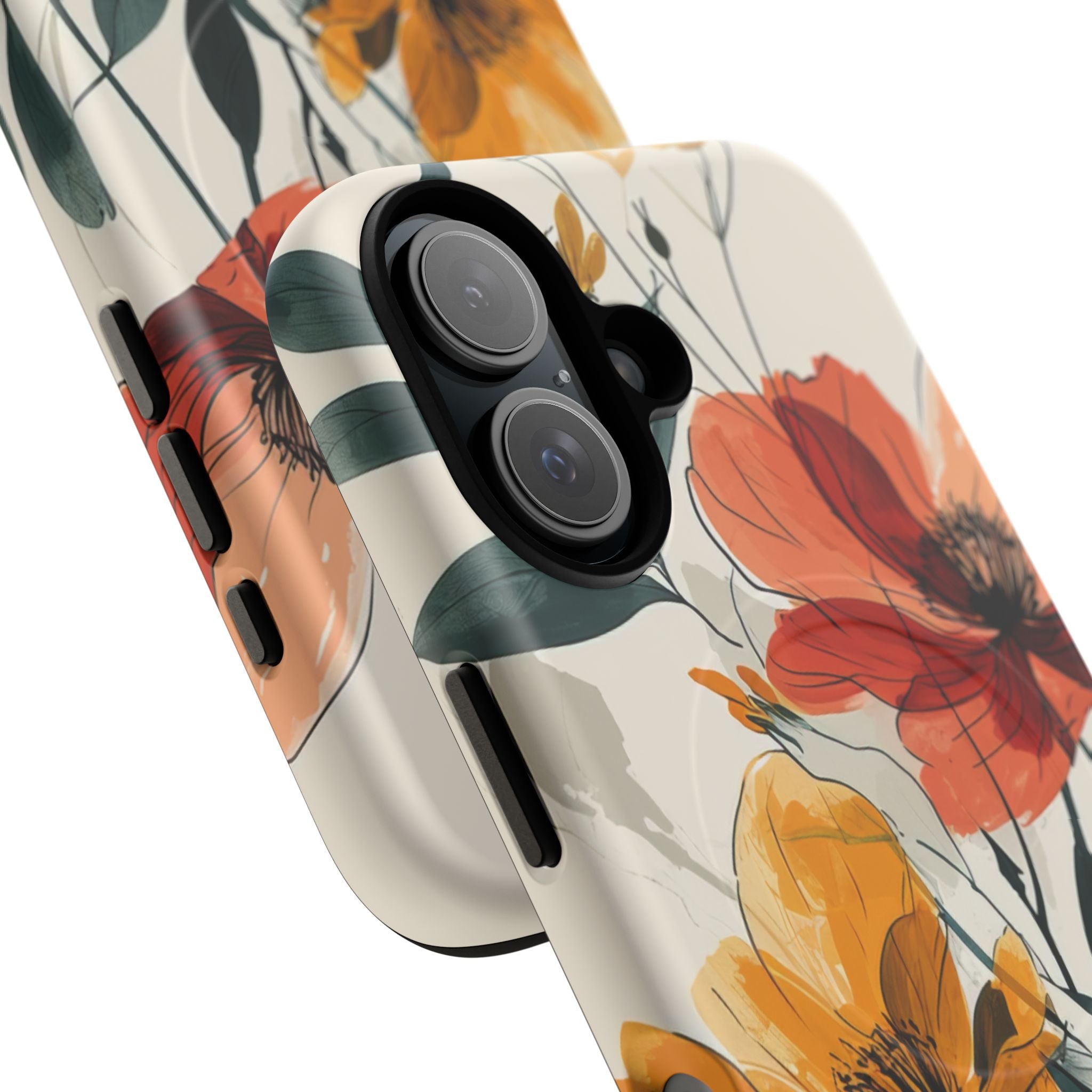 Elegant Floral Harmony iPhone 16 | Tough+ Phone Case