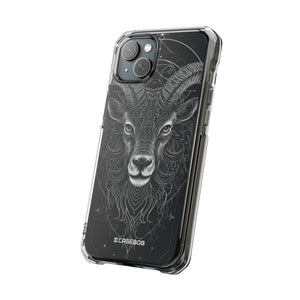 Mystic Ram Mandala - Phone Case for iPhone (Clear Impact - Magnetic)