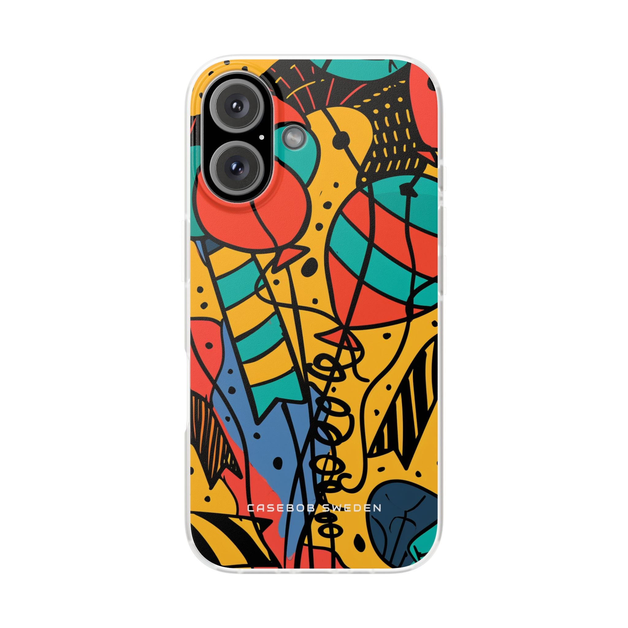 Playful Lines in Motion iPhone 16 - Flexi Phone Case