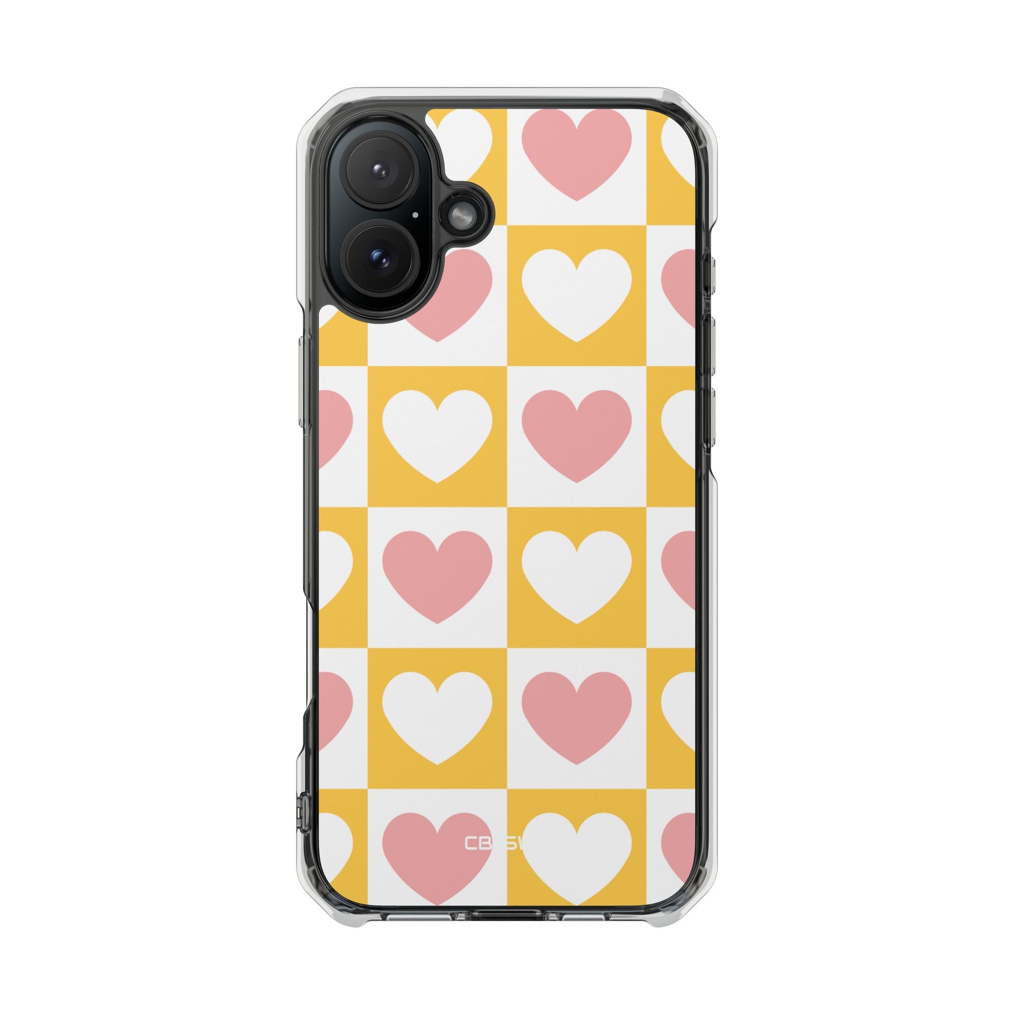 Heart Grid Harmony iPhone Case - Impact