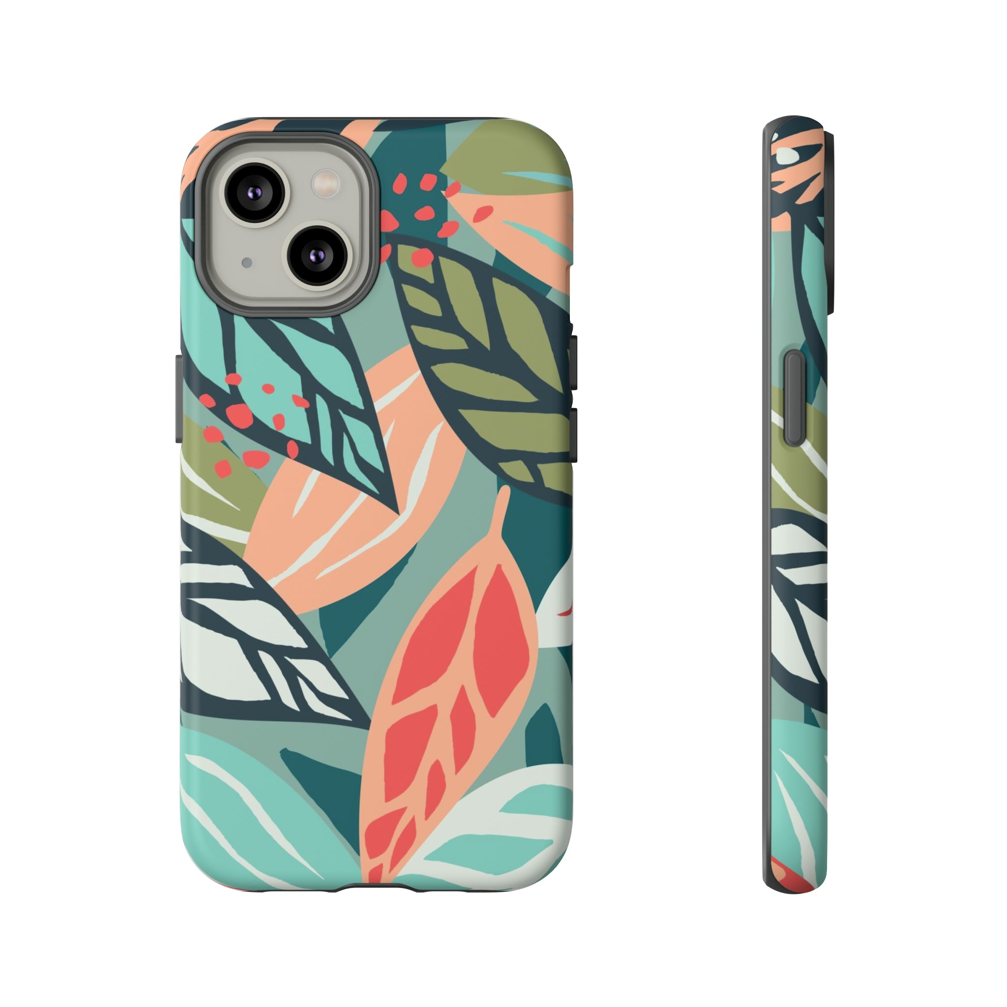 Mixed Tropical Leaf - Protective Phone Case