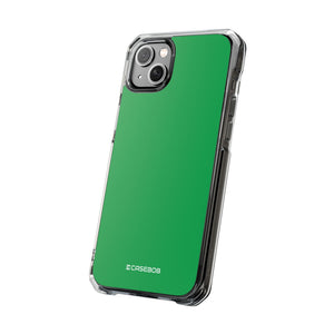 Pigment Green | Handyhülle für iPhone (Clear Impact Case - Magnetisch) 