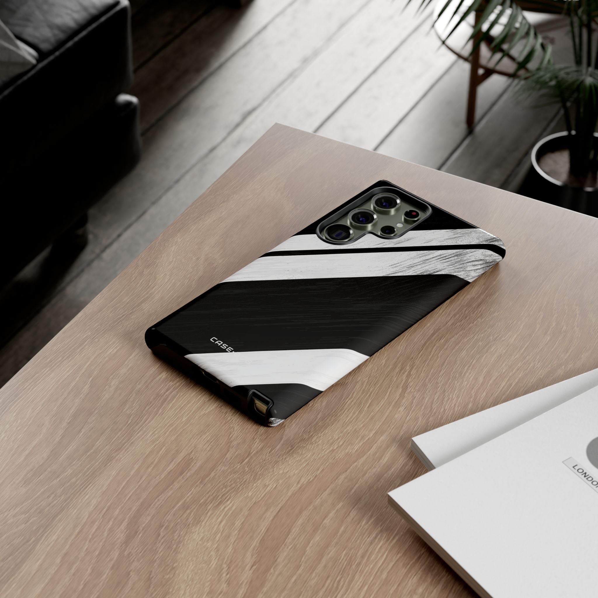 Distressed Stripe Motion Samsung S23 Ultra Case - Tough