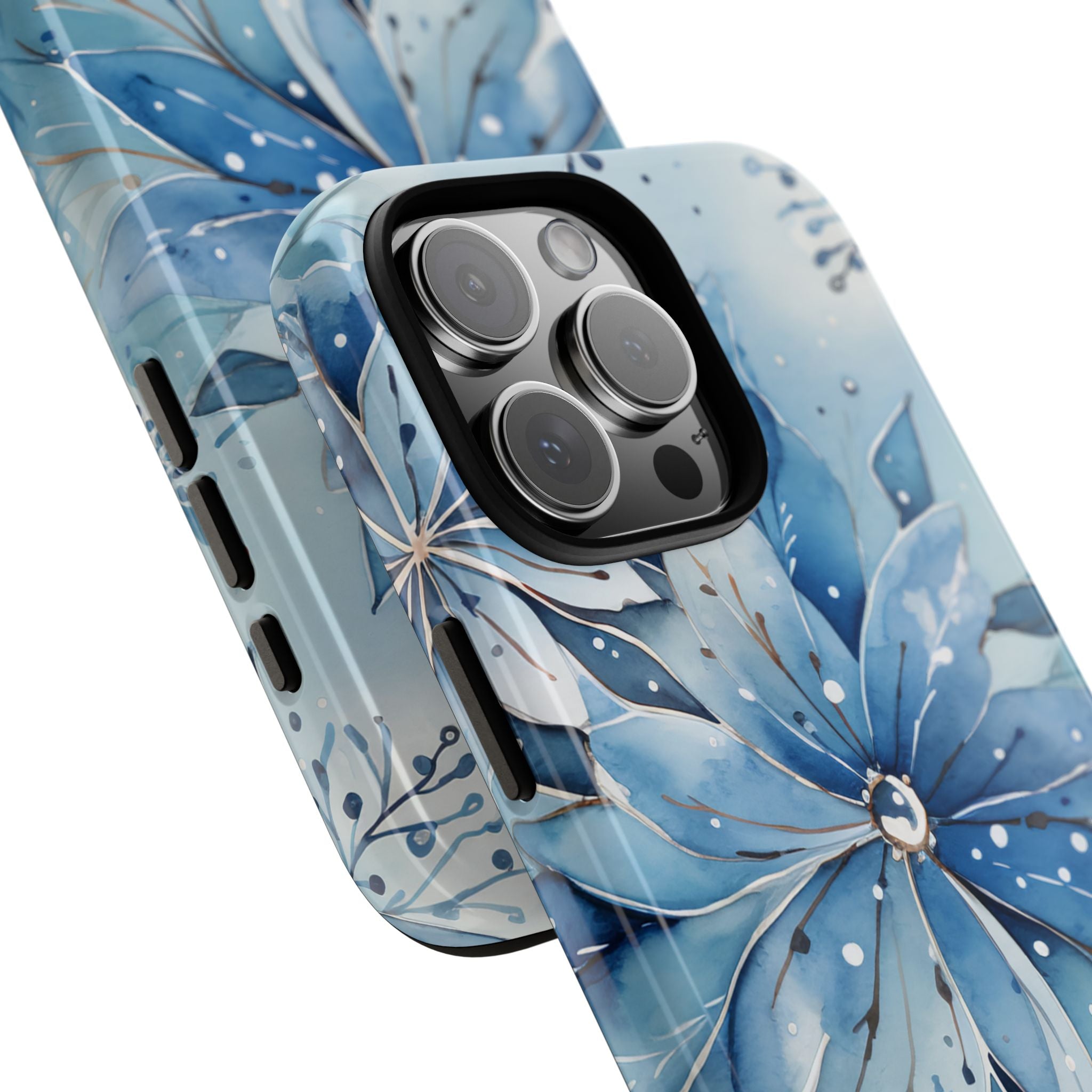Floral Frost Embrace - iPhone Case