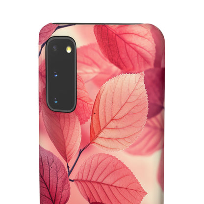 Elegant Pink Leaves Samsung S20 - Slim Phone Case