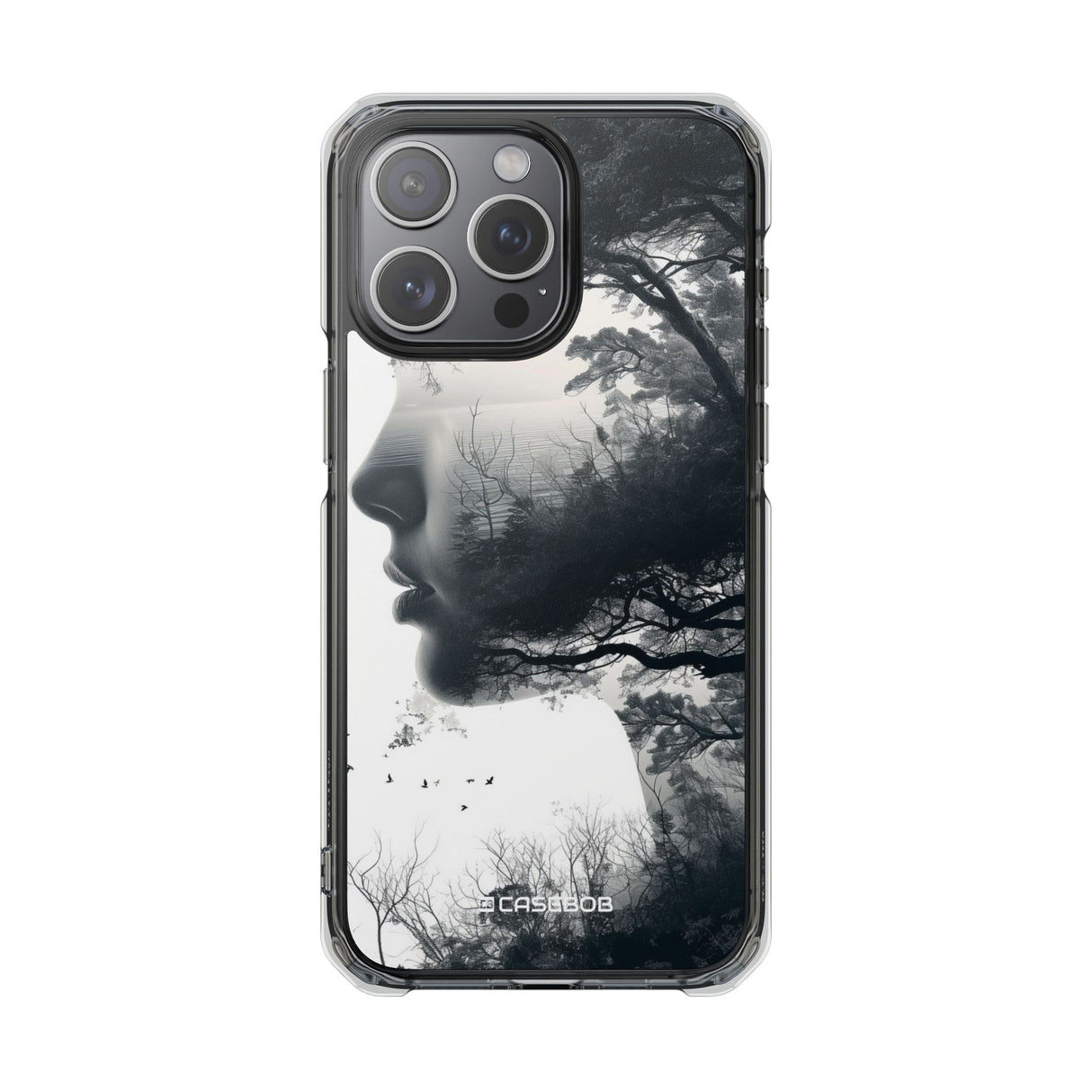 Nature Silhouette - Phone Case for iPhone (Clear Impact - Magnetic)