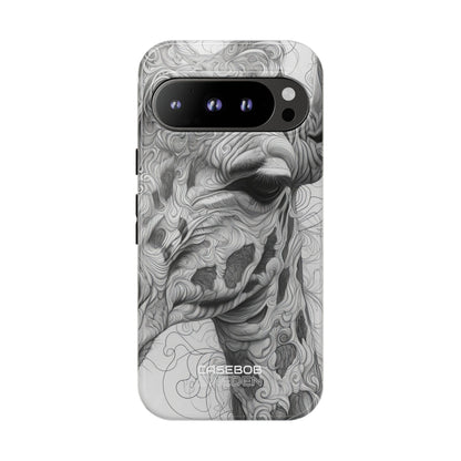 Swirling Giraffe Art Google Pixel 9 - Tough