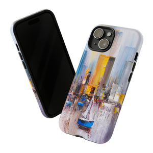 Oil Painting - Manhattan Bay - Protective Phone Case