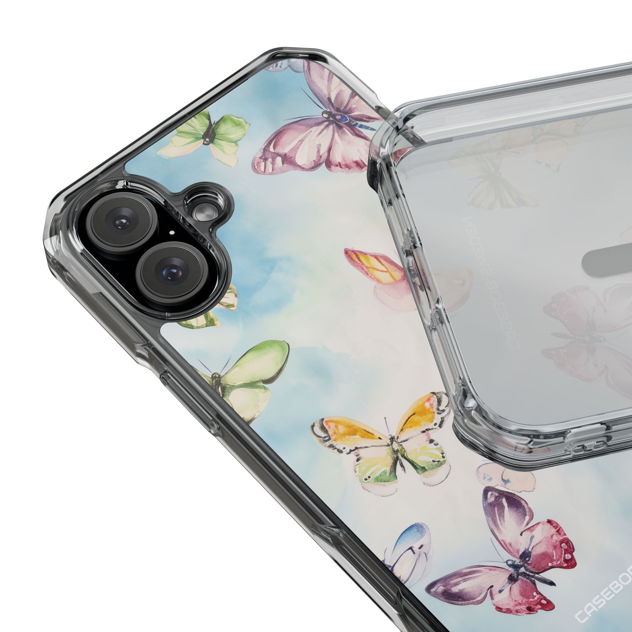 Watercolor Butterfly Bliss - Clear Impact iPhone 16 Phone Case