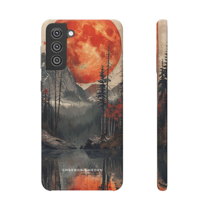 Celestial Glow Over Reflective Landscape Samsung S21 - Slim Phone Case