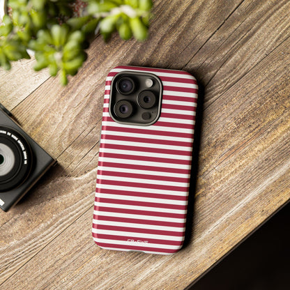 Crimson Stripes Flow - iPhone Case
