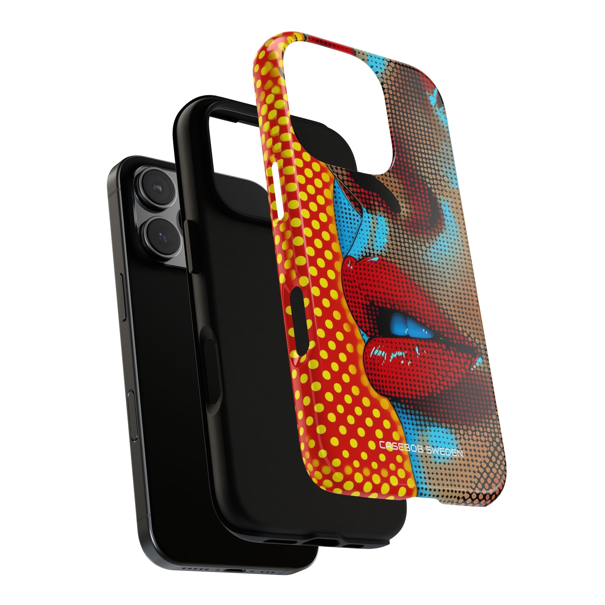 Yellow Red Pop Art Portrait - Tough iPhone 16 Phone Case