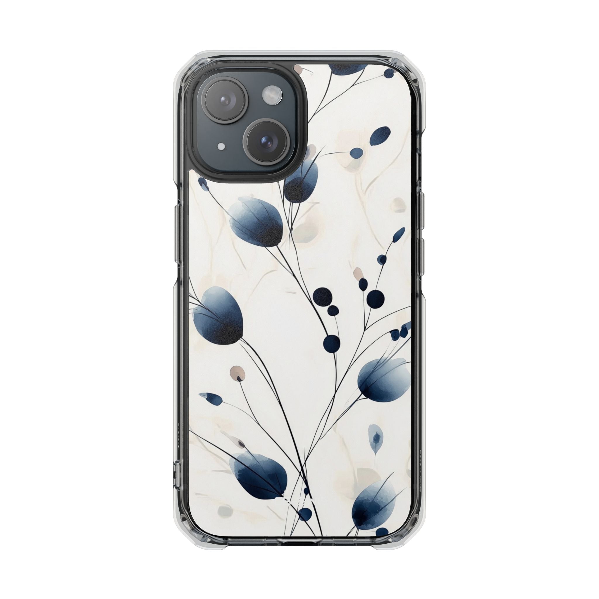 Floral Harmony Blue iPhone Case - Impact