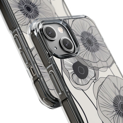 Modern Minimalist Flowers iPhone 14 - Clear Impact Phone Case