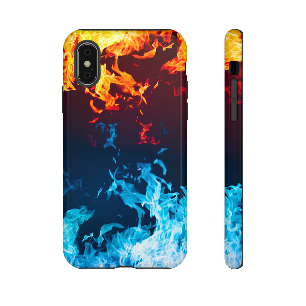 Red & Blue Flames - Protective Phone Case