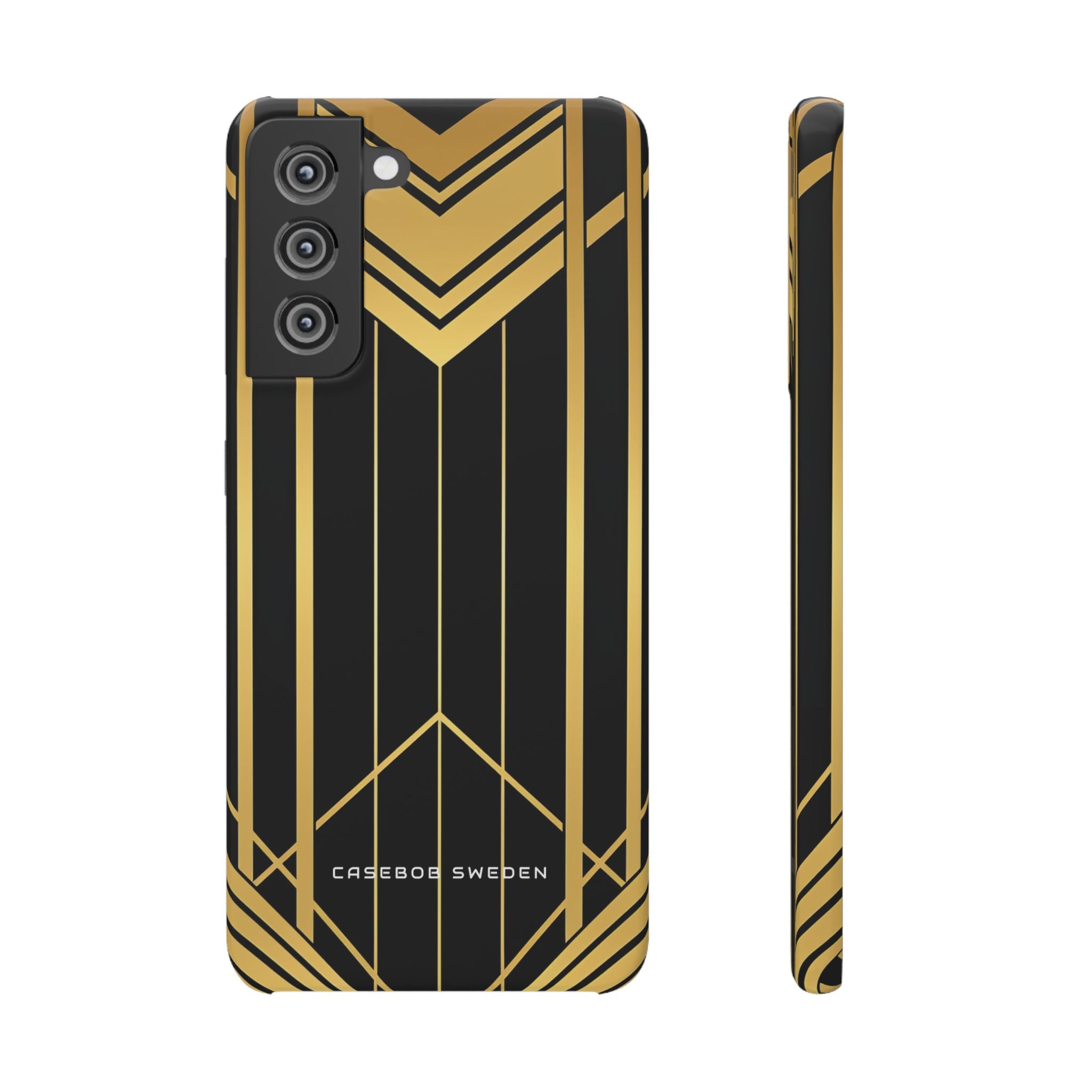 "Golden Art Deco Symmetry in Geometric Elegance" Samsung S21 - Slim Phone Case