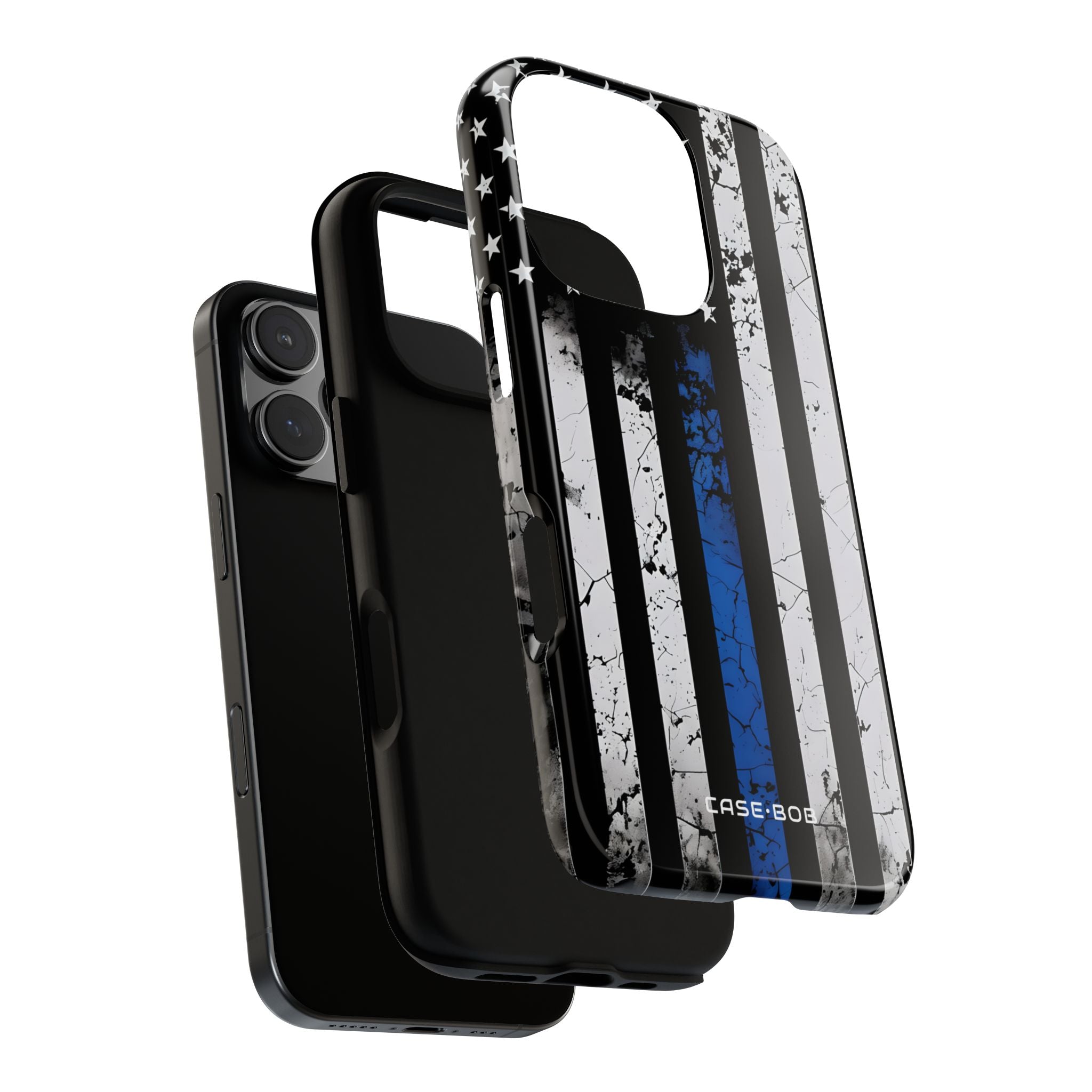 Blue Line Flag iPhone 16 Pro Case - Tough