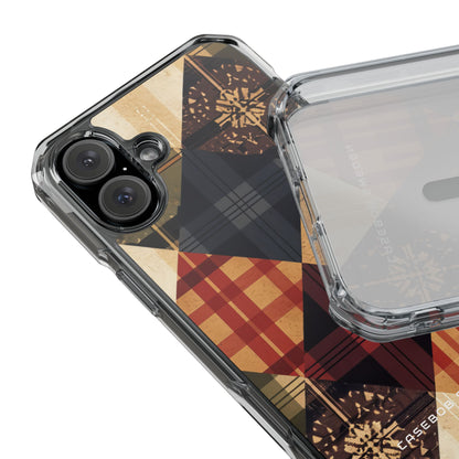 Rustic Geometric Patchwork Harmony iPhone 16 - Clear Impact Phone Case