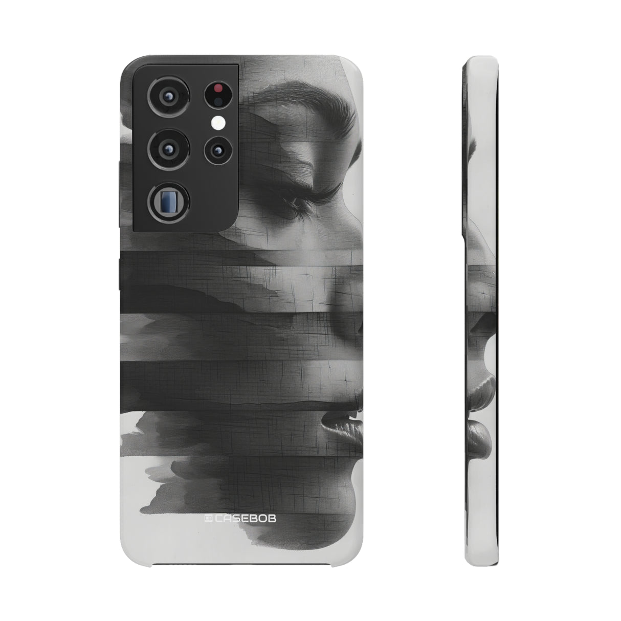 Abstract Glitch Portrait | Slim Phone Case for Samsung