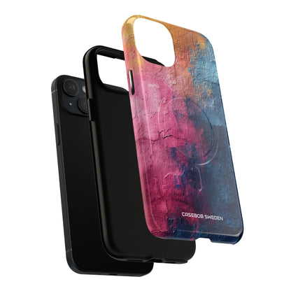 Blue Pink Abstract - Tough + MagSafe® iPhone 15 Phone Case