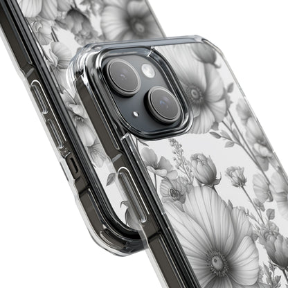 Monochrome Flora - Phone Case for iPhone