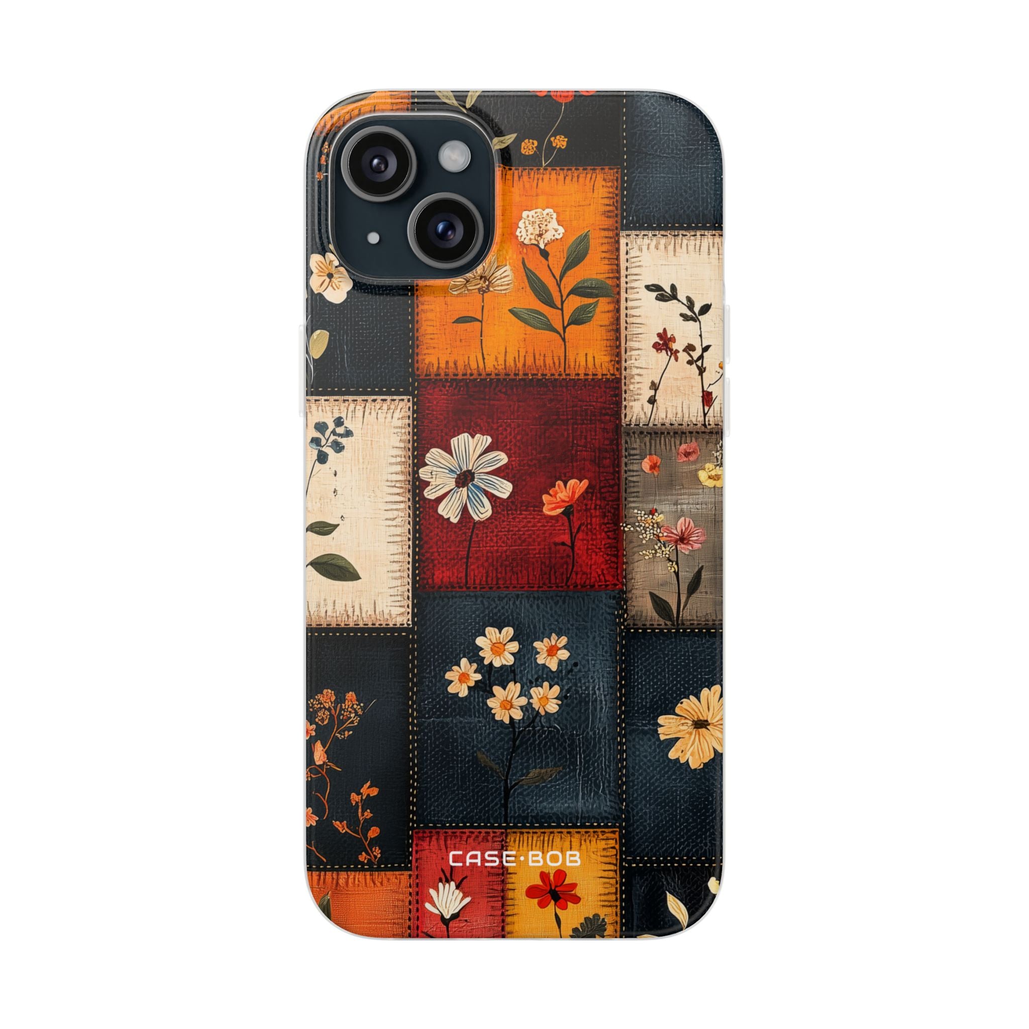 Patchwork Blooms iPhone 15 Plus Case - Soft