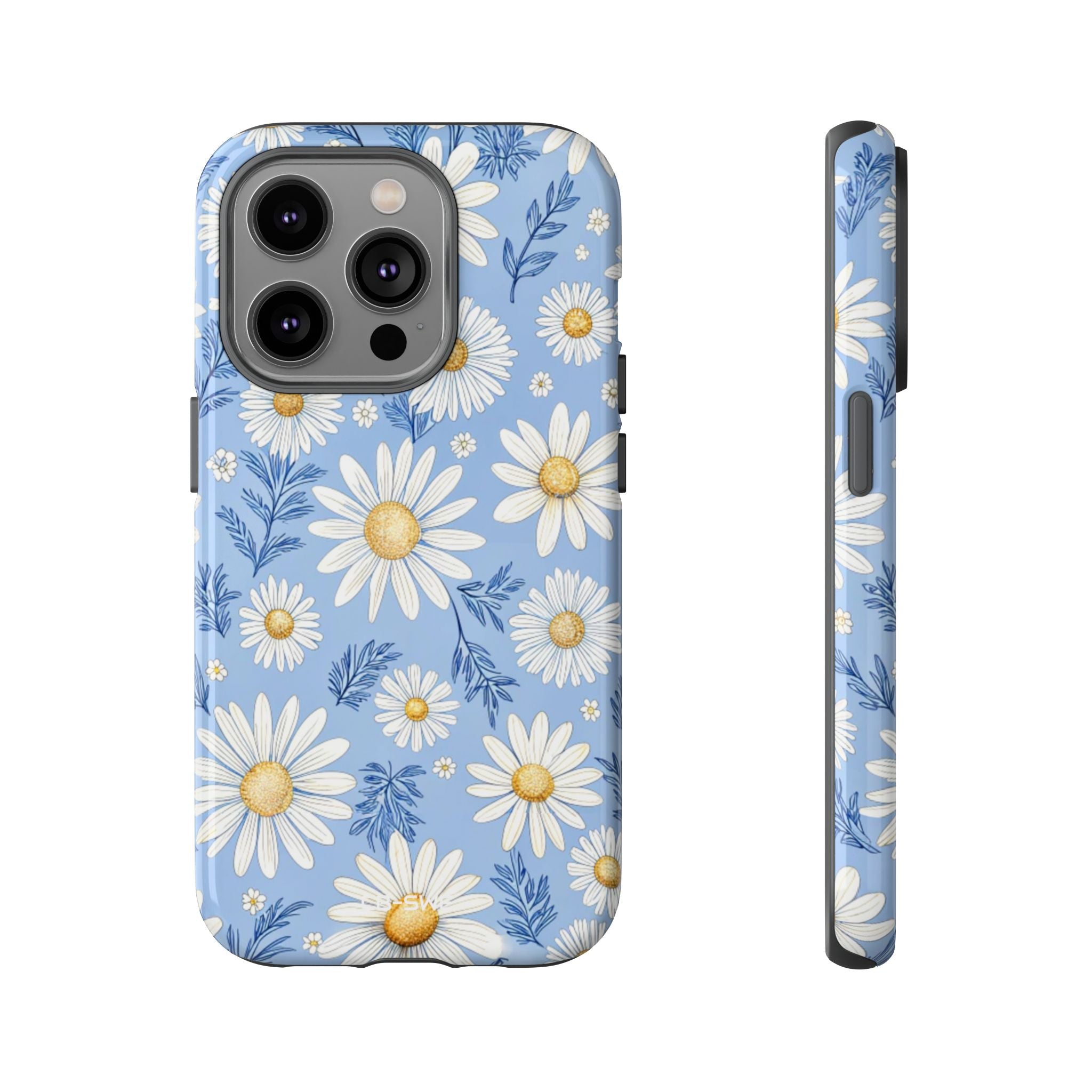 Daisies On Blue - iPhone Case