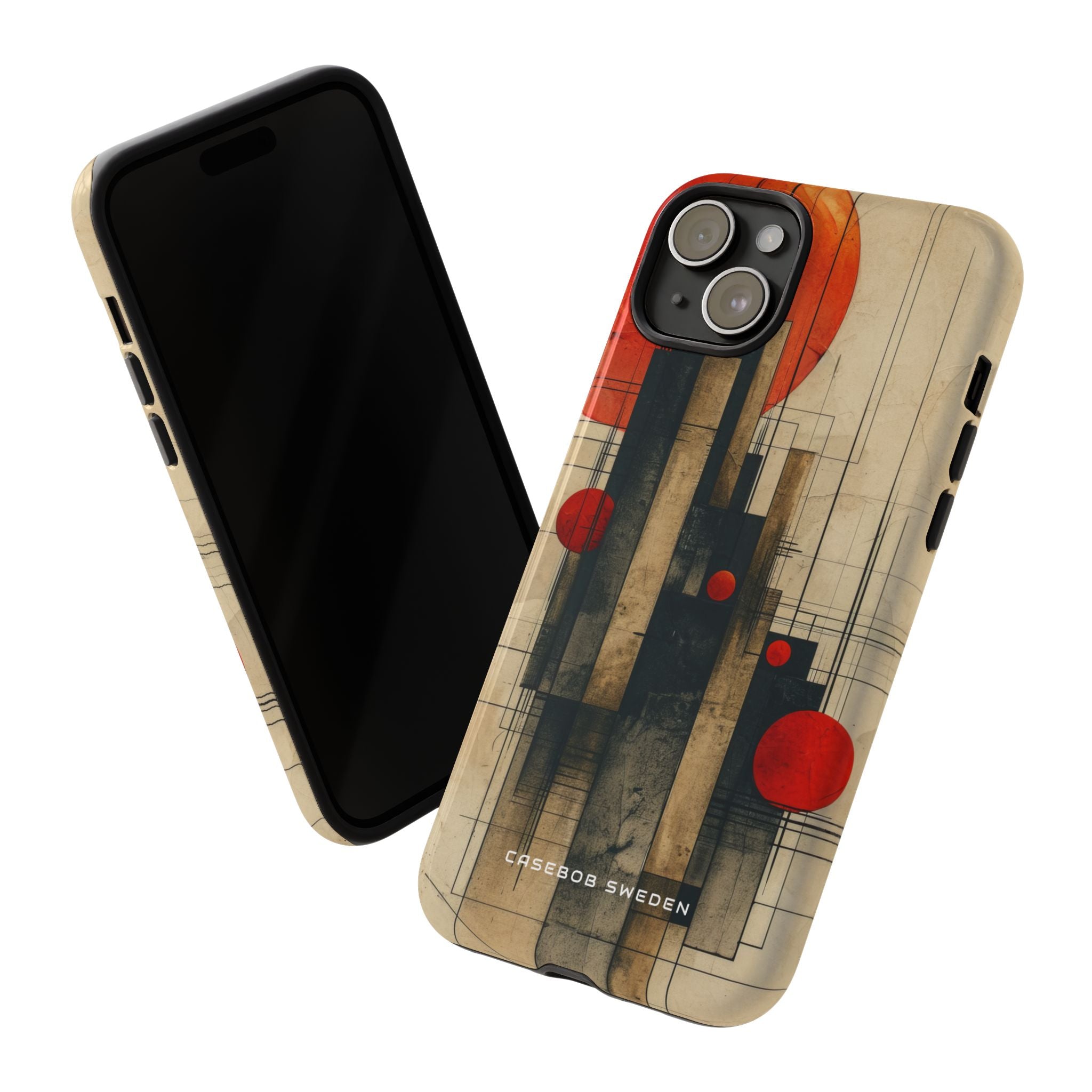 Vintage Geometric Harmony iPhone 15 - Tough Phone Case