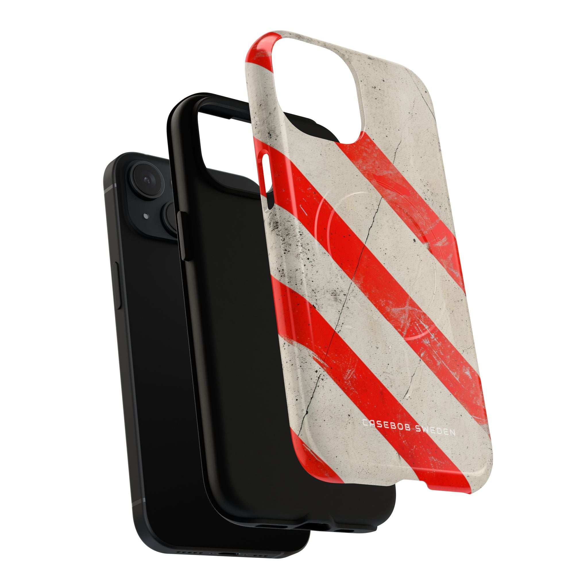 Striker Crimson Stripes iPhone 15 | Tough+ Phone Case