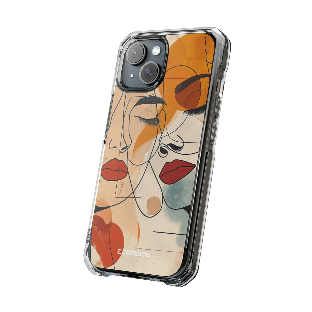 Serene Overlap - Phone Case for iPhone (Clear Impact - Magnetic)